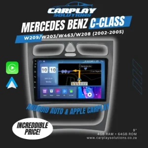 Mercedes-Benz CLK W209 W203 W463 W208 2002-2005 Android Radio (Carplay & Android Auto)