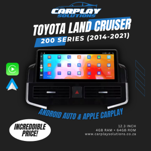 Toyota Land Cruiser VX 200 series (2014-2021) Android Radio 12.3 inch (Carplay & Android Auto)