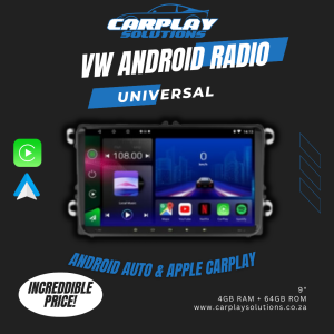 Volkswagen Universal Android Radio 9 inch (Wireless Android Auto & Apple Carplay)