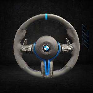 BMW M Performance Carbon Fiber + Alcantara Steering Wheel (Blue)