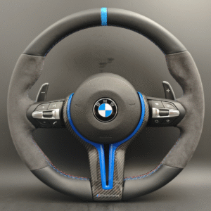 BMW M Performance Carbon Fiber + Alcantara Steering Wheel (Blue)